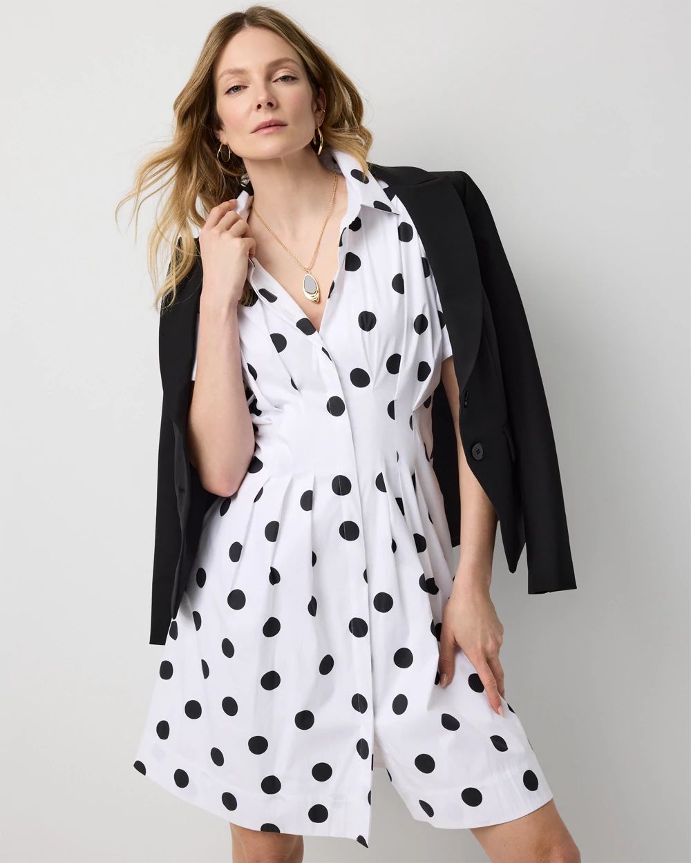 Poplin Corset Shirt Dress | White House Black Market